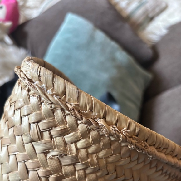 Celine Triomphe logo raffia tote shoulder bag large - Picture 5 of 15